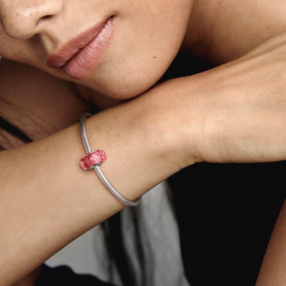 Pandora 798872C00 Wavy Pink Murano Glass Charm - Watch Home™ Pandora 798872C00 Wavy Pink Murano Glass Charm - Watch Home™